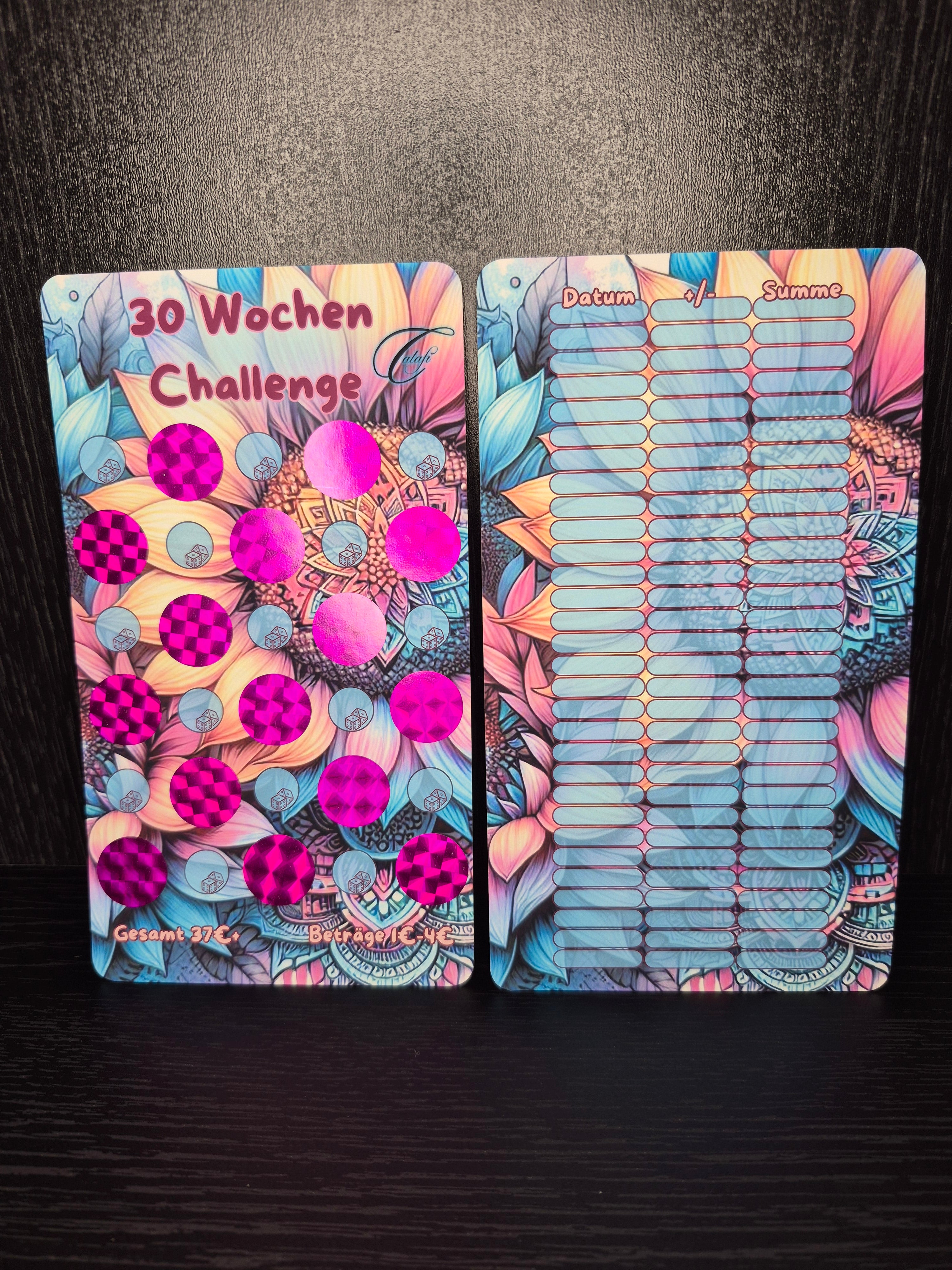 30 Wochen Challenge - Einzelchallenge A6 Selbstgedruckt
