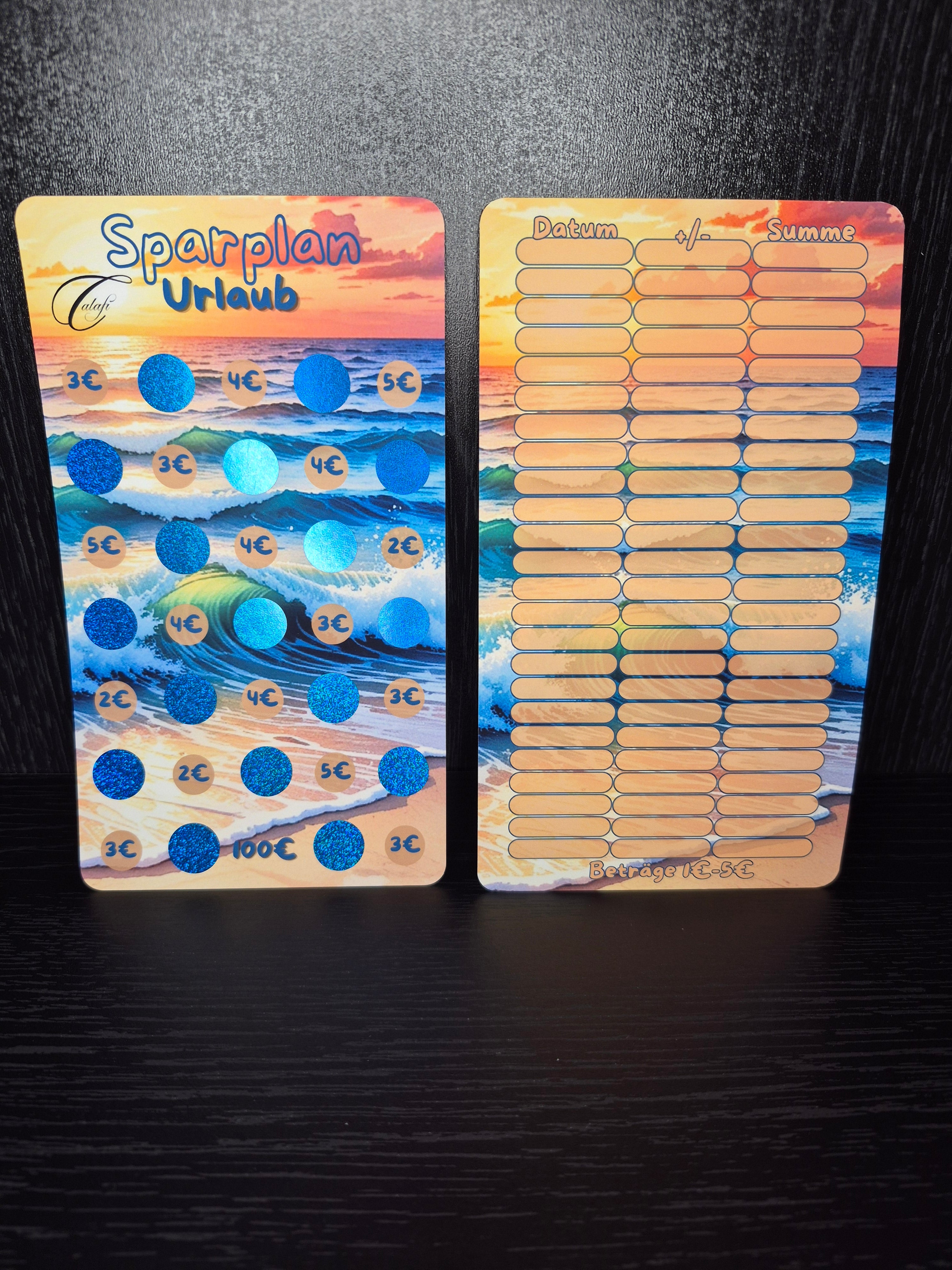 Sparplan Urlaub - Einzelchallenge A6 Selbstgedruckt