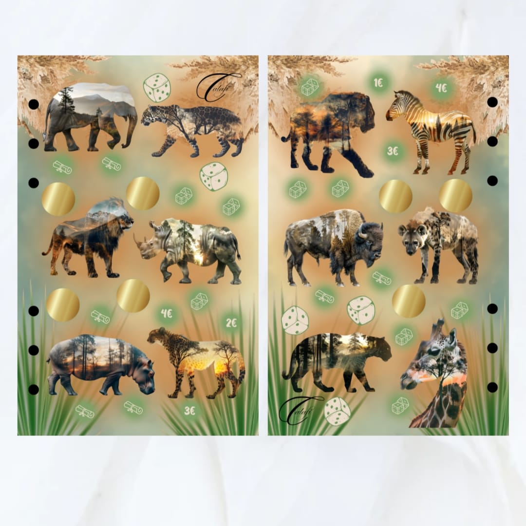 Tiere Der Savanne - Einheftchallenge A6