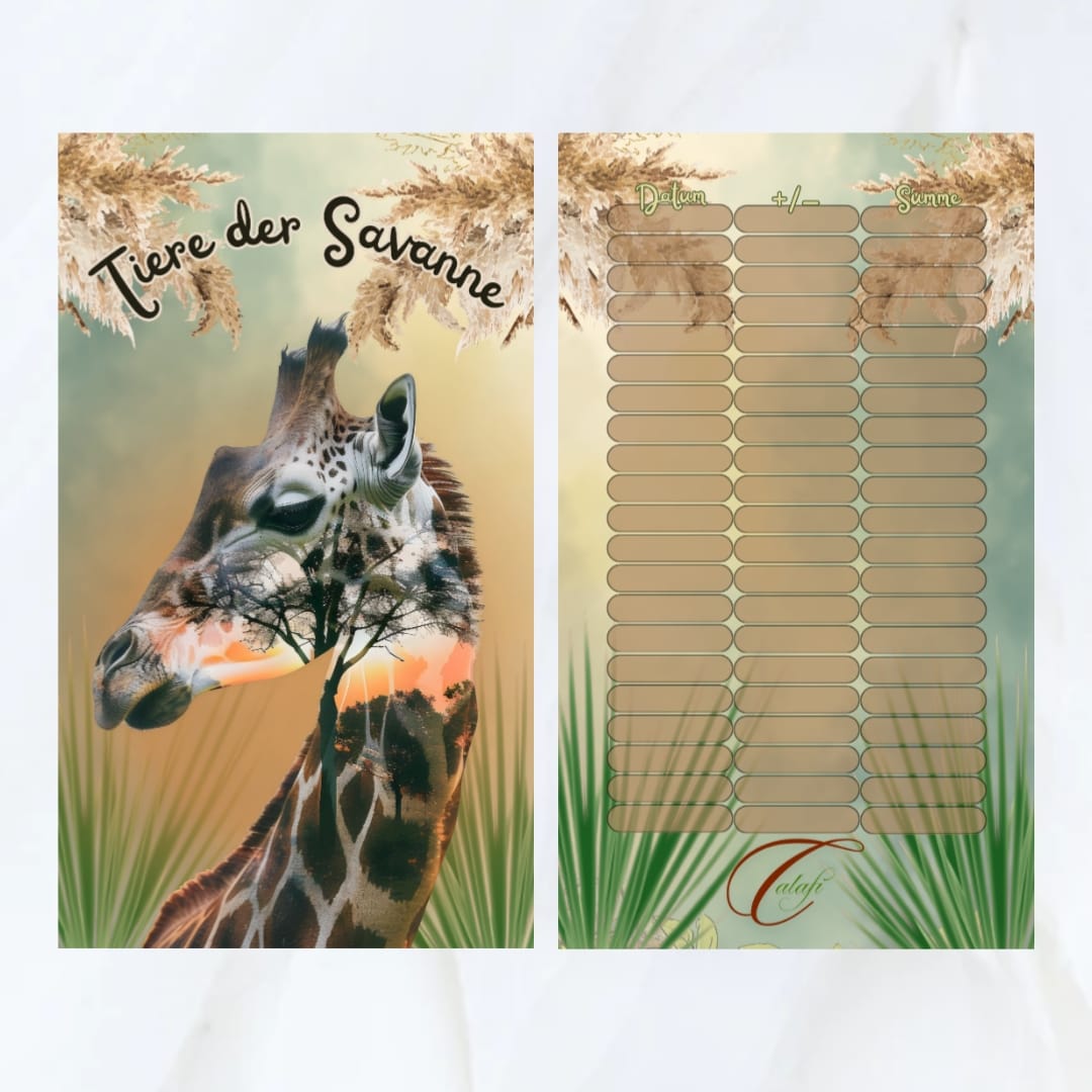 Tiere Der Savanne - Einheftchallenge A6